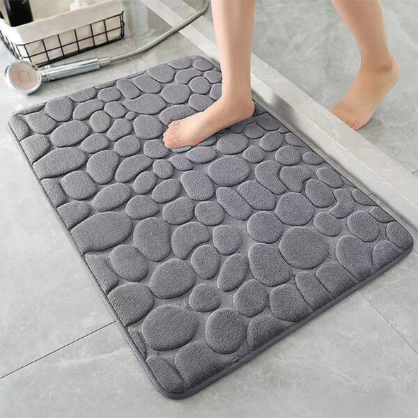 1pc Soft and Comfortable Memory Foam Bath Rug with Cobblestone Embossment - Rapid Water Absorbent and Washable - Non-Slip - Perfect for Shower Room and Bathroom Accessories, Bathroom decorations, kitchen Area Rugs, bedrooom, Bathroom Accessories - Image 18