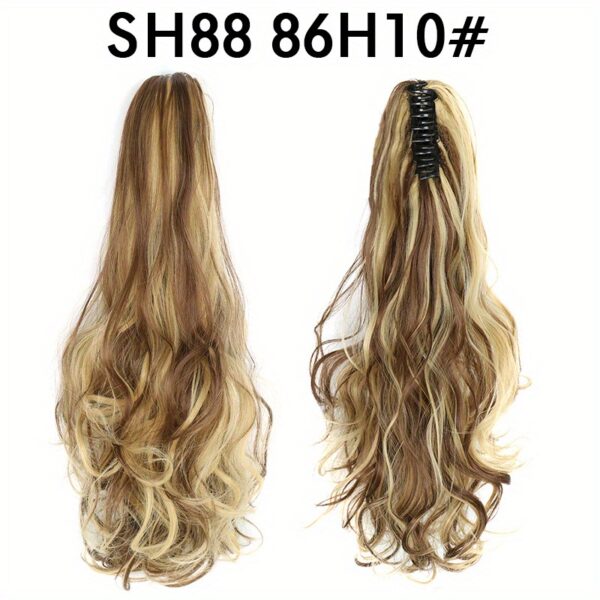 Long Wavy Ponytail Extensions - 55.88 cm Claw Clip In Synthetic Hair Piece For Women - Add Volume And Style To Your Hair Halloween Christmas - Image 20