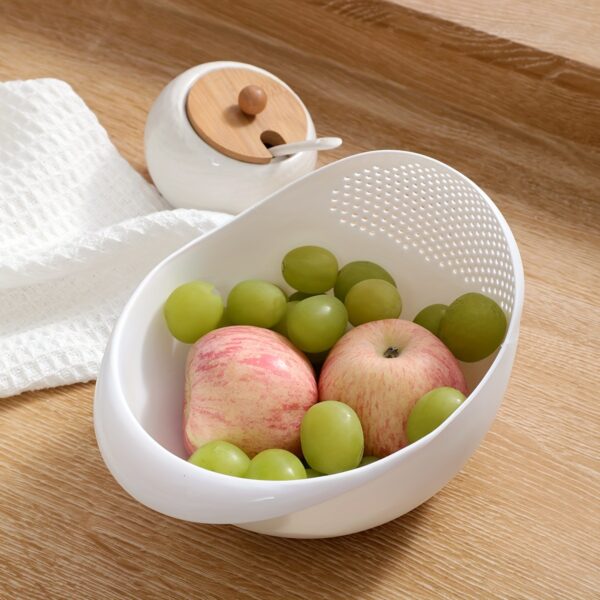 1pc, Rice Washing Drain Basket, Rice Washing Filter Basket, Creative Rice Washing Sieve, Plastic Rice Colander, Household Rice Washing Basket, Multifunctional Rice Washing Basin, Kitchen Stuff, Kitchen Gadgets - Image 6