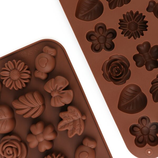 BPA-Free 18-Cavity Silicone Mold - Flower Shaped Chocolate Mold for DIY Candy & Baking - Perfect for Weddings, Holidays & Parties - Image 6