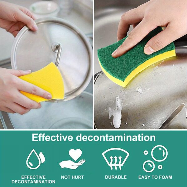 12/24pcs Kitchen Cleaning Sponge, Dish Towel, Scouring Pad, Dishware Anti-Scratch Scrubbing Sponge - Image 17