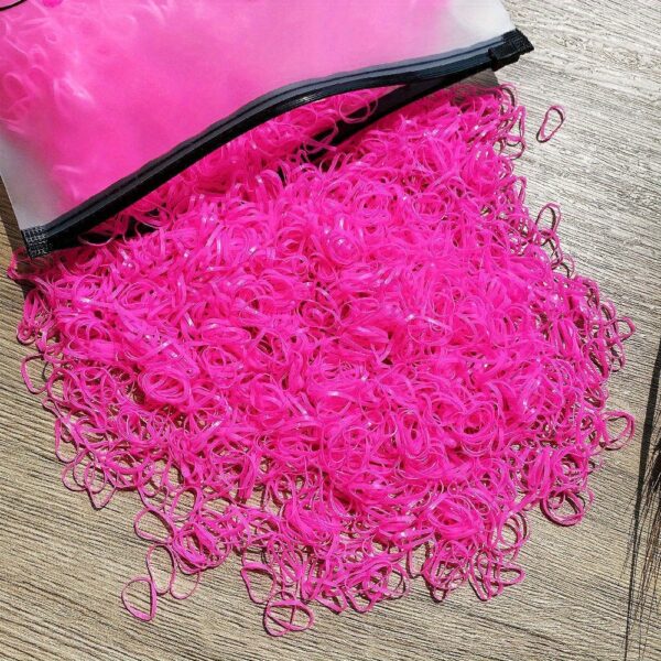 1000/2000pcs Mini Nylon Colorful Disposable Hair Ties Headband With Storage Bag, Elastic Hair Accessories Set For Girls - Image 20