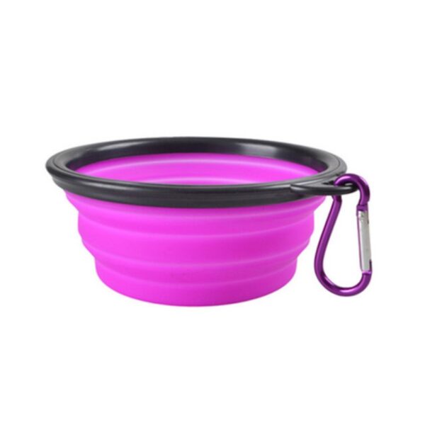 Portable Foldable Pet Bowl with Black Frame, 350ml TPR Dog Food Dish for Outdoors - Image 17