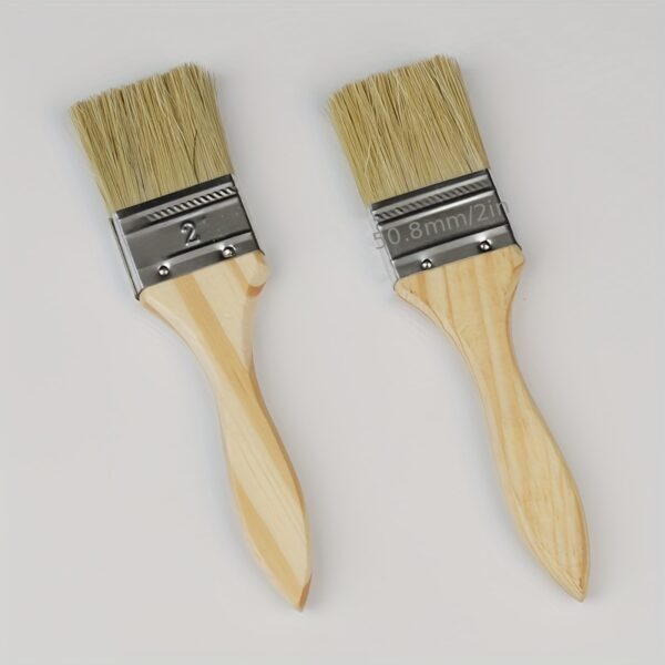 1/2pcs Thickened Wooden Handle Paint Brush, 1 Inch, 1.5 Inch, 2 Inch, 2.5 Inch, 3 Inch, 4 Inch, Wooden Handle Brush, Barbecue Brush, Various Bristles Brush, Paint Brush, Industrial Brush, Paint Brush, Soft Bristles Brush, BBQ Brush, Cleaning Brush - Image 14