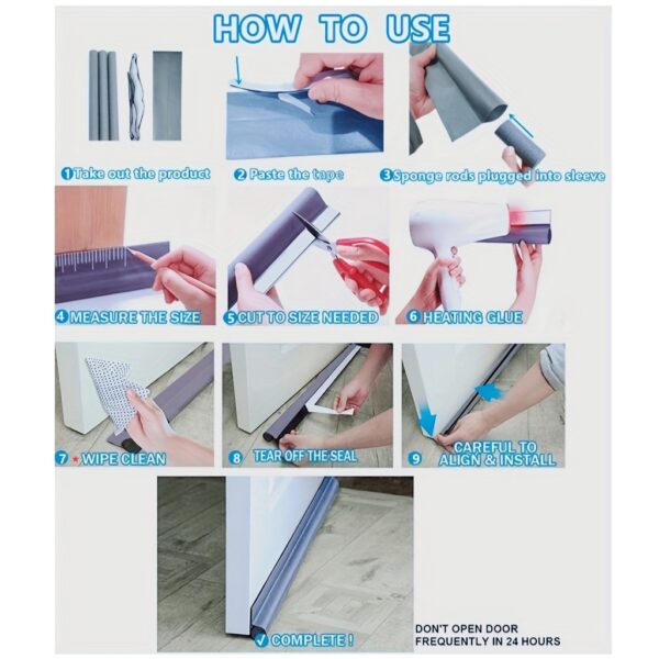 Cross-Border Popular Door Bottom Sealing Strips for Soundproofing, Insulation, And Windproofing, Designed to Block Gaps And Prevent Dust And Insects. These Sealing Strips Are Suitable for Glass Doors, Security Doors, Wooden Doors, And Bedroom Doors, Provi - Image 10