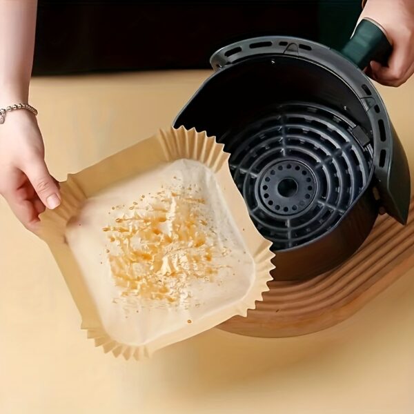 10/50/100pcs Disposable Square Paper Air Fryer Liners, 6.3'' Large Size Paper Basket Bowls, Non-Stick Baking Trays, Oven Accessories, Multi-Functional Kitchen Gadgets & Accessories - Image 26