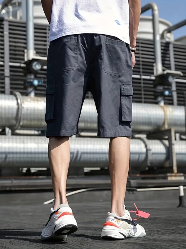 Mens Stylish Multi-Pocket Cargo Shorts - Comfortable Drawstring Waist for Summer - Versatile Bermuda Length - Image 26