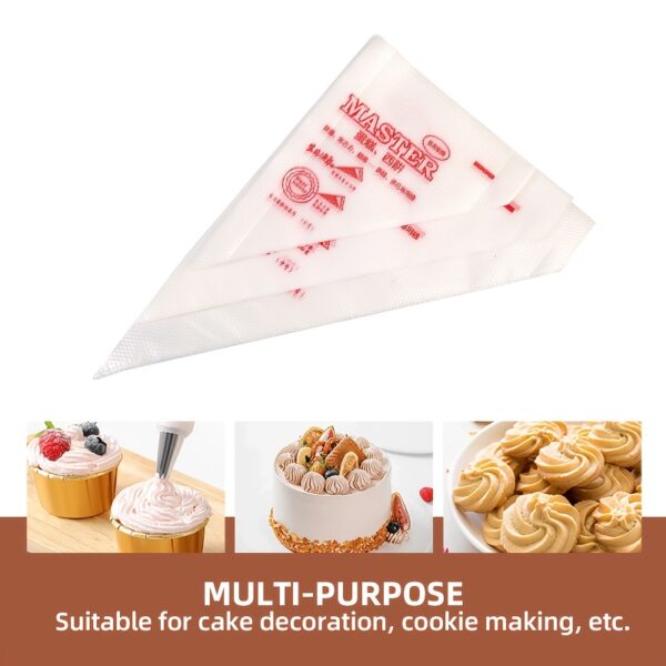 [Durable Piping Bags] 50/100pcs Thick Disposable Piping Bags | Durable, Transparent, Suitable for Baking, Icing, DIY, Cake Decoration, Cookies, And Cream - Essential Baking Tools, Kitchen Gadgets, Kitchen Supplies, Kitchen Accessories, Cake Decorating Sup - Image 3