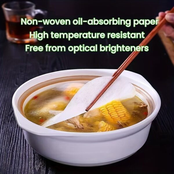 20pcs/50pcs High Temperature Resistant Oil Absorbing Paper Pad Non-Woven Material Film for Fried Food Baking - Image 4