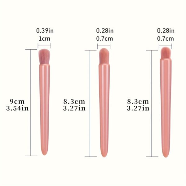 5pcs/set Portable Mini Makeup Brush Set With Mirror And Case - Soft Fiber Hair Powder And Eye Shadow Brushes For Professional Beauty Tools - Image 9