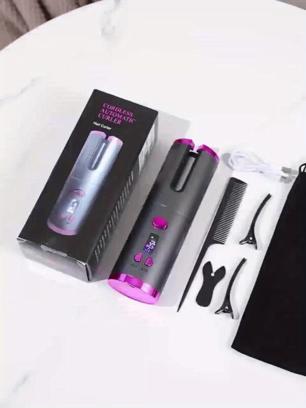 5 Heat Settings Ceramic Auto-Curler for Luscious Locks - Anti-Scald, Tangle-Free, Quick Charge USB Rechargeable Lithium Battery - Perfect for Styling, Special Occasions, and as an Elegant Gift with Luxurious Gift Box Included - Image 12