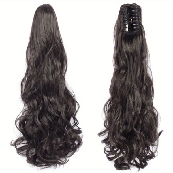 Long Wavy Ponytail Extensions - 55.88 cm Claw Clip In Synthetic Hair Piece For Women - Add Volume And Style To Your Hair Halloween Christmas - Image 5