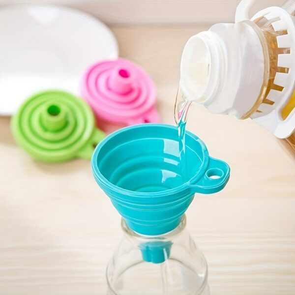 1pc, Collapsible Funnel Foldable Funnels For Water Bottle Liquid Transfer, Kitchen Gadgets, Kitchen Accessories - Image 2