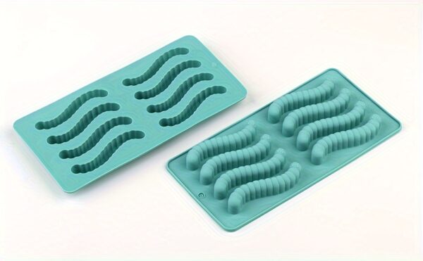 Vibrant Silicone Worm Mold - Non-Stick, Easy Release, BPA-Free, Perfect for Halloween Decorations, Cake Making, Gelatin, Gummies, Chocolate Crafting, and Creative Food Presentation - Image 33