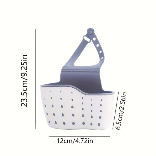 1 Pc Multifunctional Sink Sponge Rack With Adjustable Shoulder Strap - Hanging Bag, Organize And Drain Your Sponge With Ease - Perfect For Kitchen And Bathroom - Kitchen Supplies - Image 4