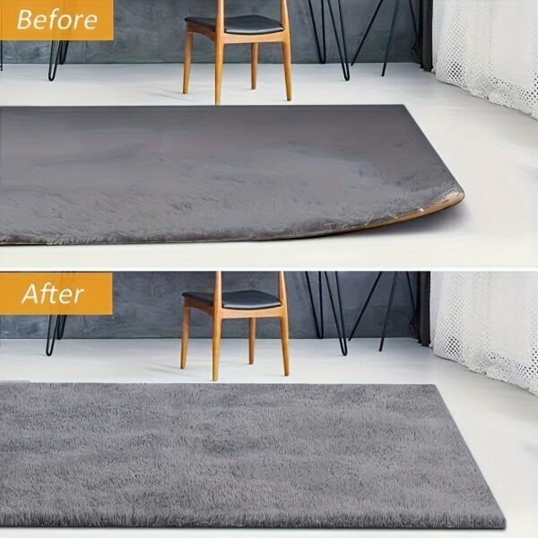 4/8pcs High-Quality Anti-Slip & Anti-Drilling Carpet Stickers for Living Room, Dining Room, Bathroom, Ceramic Tiles & Wooden Floors - Prevent Carpet Movement & Rolling - Novelty Plastic PE Material - Image 5
