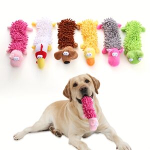 Interactive Plush Dog Toy with Squeaker for Chew and Molar Training - Perfect Puppy Toy for Playtime and Dental Health