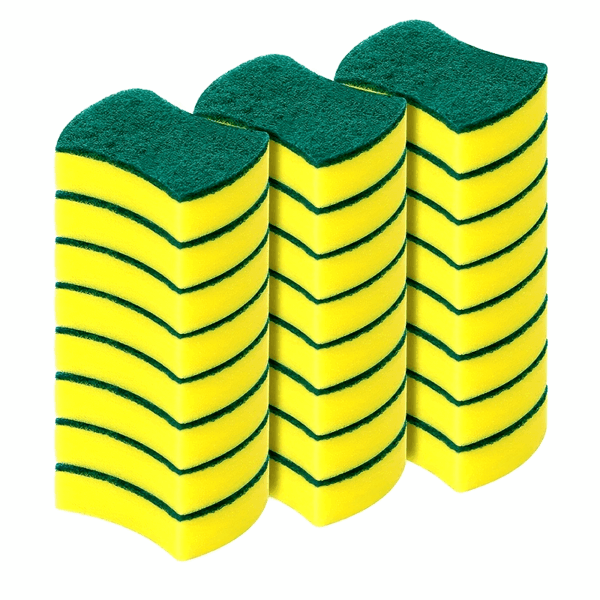12/24pcs Kitchen Cleaning Sponge, Dish Towel, Scouring Pad, Dishware Anti-Scratch Scrubbing Sponge - Image 13