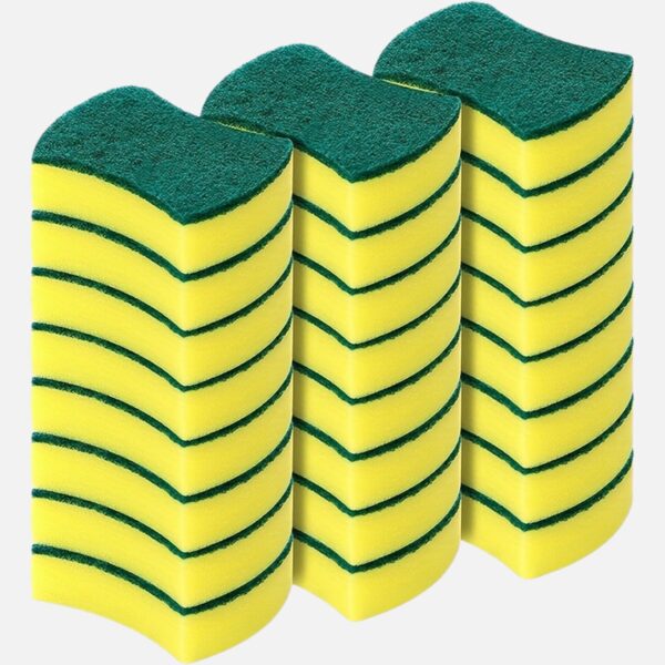 12/24pcs Kitchen Cleaning Sponge, Dish Towel, Scouring Pad, Dishware Anti-Scratch Scrubbing Sponge - Image 12