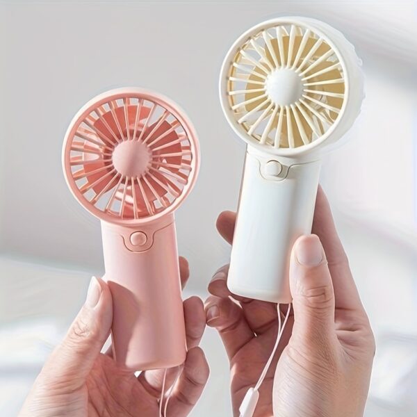 Battery Operated Mini Portable Fan, Lightweight Handheld Fan - Ideal For Office, Outdoor, Traveling And Camping - Stay Cool Anytime, Anywhere! (Requires AAA Batteries, Not Included) - Image 5