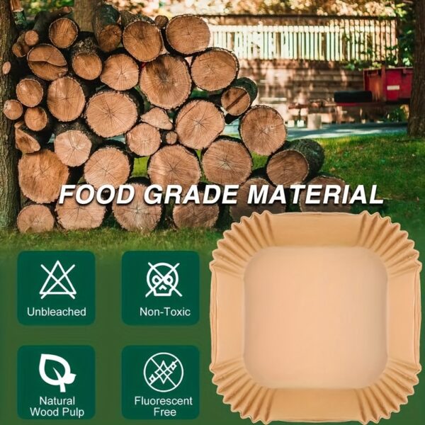 10/50/100pcs Disposable Square Paper Air Fryer Liners, 6.3'' Large Size Paper Basket Bowls, Non-Stick Baking Trays, Oven Accessories, Multi-Functional Kitchen Gadgets & Accessories - Image 23