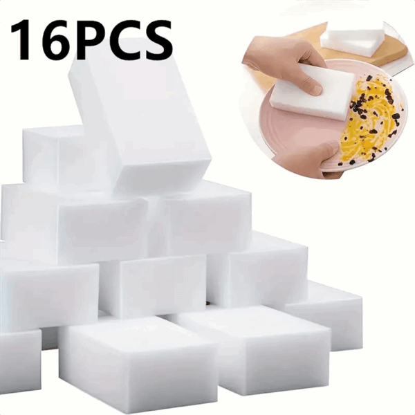 [Magic Sponge Eraser] 8/16/32pcs Magic Sponge Eraser Foam | Multifunctional Household Cleaning Pads for Furniture, Bathroom, Bathtub, Sink, Floor, Baseboard, Wall, Kitchen Dishwashing - Image 5
