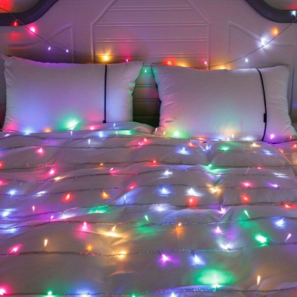 1pc LED Fairy Light Garland Mother's Day Christmas Tree Fairy Light Chain Home Wedding Party Holiday Decoration, Battery Powered - Image 19