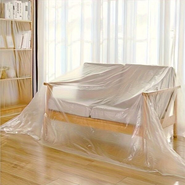Large Durable Transparent Plastic Drop Cloth - Sofa, Storage, Outdoor Furniture, Garden, Home Renovation Dust Cover - Image 23