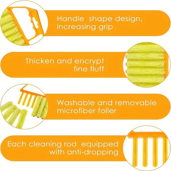 1pc, Washable Window Cleaning Brushes With Microfibers For Effortless Dust Collection And Blinds Cleaning - Image 9