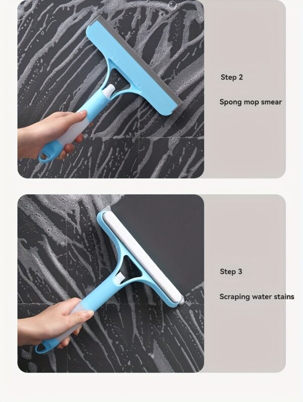 Efficient 3-in-1 Multi-Functional Glass Cleaning Tool - Polypropylene (PP) Plastic Sprinkler for Bathroom, Kitchen, Living Room, Bedroom, Toilet - Mirror and Window Scraper - Image 23