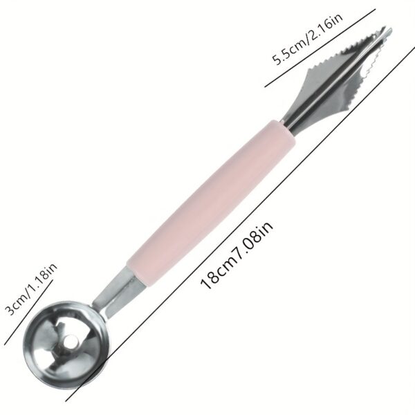 1pc, Stainless Steel Fruit Ball Digger, Reusable Watermelon Spoon, Creative Melon Baller Scoop, Watermelon Ball Scoop, Watermelon Scoop, Kitchen Stuff, Kitchen Gadgets, Kitchen Supplies - Image 4