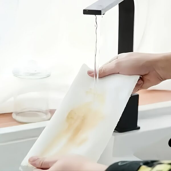 400-Sheet Roll of Efficient Disposable Kitchen Towels - Washable, Non-Stick Oil, Degreasing Cloths for Household Cleaning - Assorted Styles lazy rag kitchen paper towels - Image 2