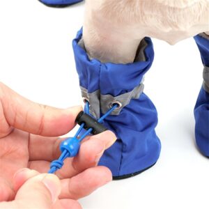 [Water-Resistant Dog Shoes] 4pcs Water-Resistant Dog Shoes - Protect Your Pet's Paws And Keep Them Dry - Christmas Gift For Small Dogs
