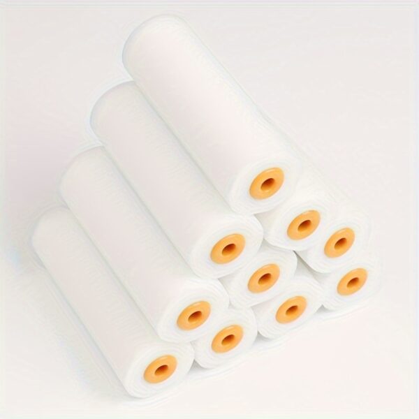 10/20pcs 4 Inch Water-based Paint Latex Paint Roller Brush Set, 10 Sponge Heads, 1 Bracket, Embossed Small Thumb Traceless Brush - Image 3