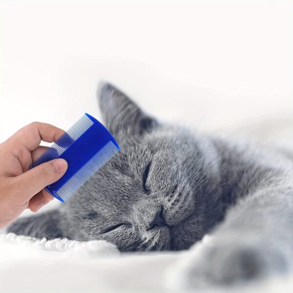 Random Color Cat Flea-Proof Double-Sided Dense-Tooth Comb Dog Insect Egg Plastic Double-Sided Comb Pet Cleaning Lice Removal Supplies - Image 6