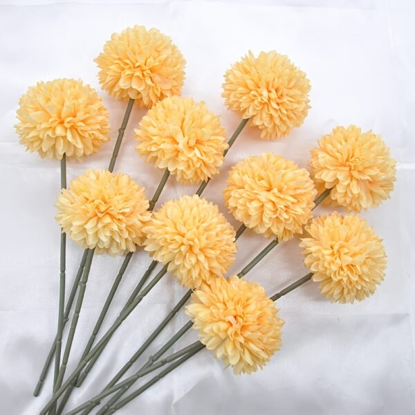 5pcs Glorious Chrysanthemum Ball Flowers Bouquet - Perfect for Home, Office, Coffee House, Parties, and Weddings - Artificial Flowers for Important People - Image 11