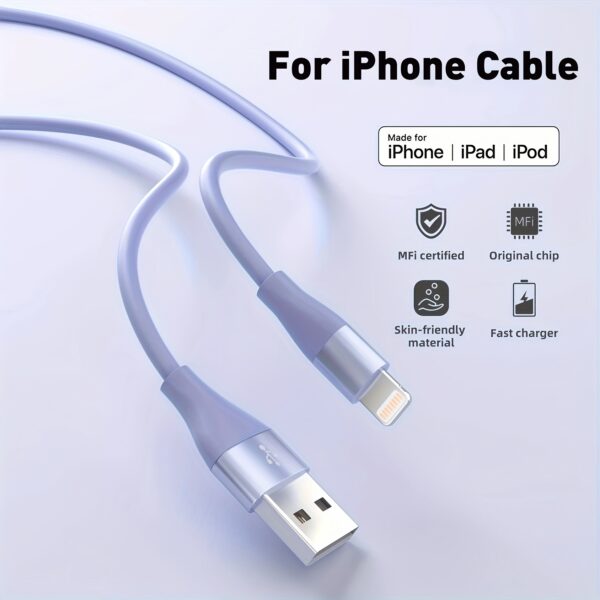1/3pcs 10ft Fast Charging Cable - MFi Certified for iPhone 14/13/12/11 Pro Max/12 Mini/XR/XS/X/8/7/6 Plus SE (Lightning Connector) - Image 9