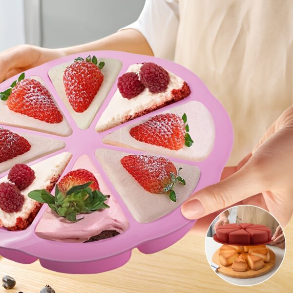 1/3pcs Nonstick Silicone Triangle Cake Mold Set - 8-Cavity Baking Pan for Brownies, Muffins, Cupcakes & More - Image 16