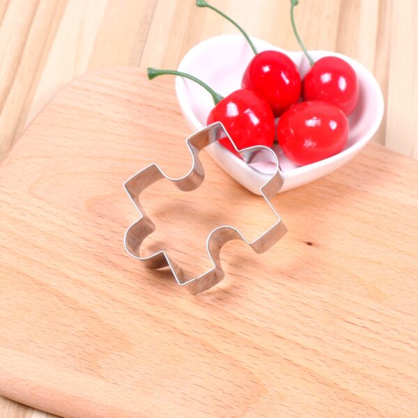 1pc Stainless Steel Jigsaw Puzzle Piece Cookie Cutter - 6.1x4.32cm - Ideal for Birthday-Themed Pastries & Fondant Decorations, Durable Sugarcraft Baking Tool, Cookie Cutters for Baking - Image 8