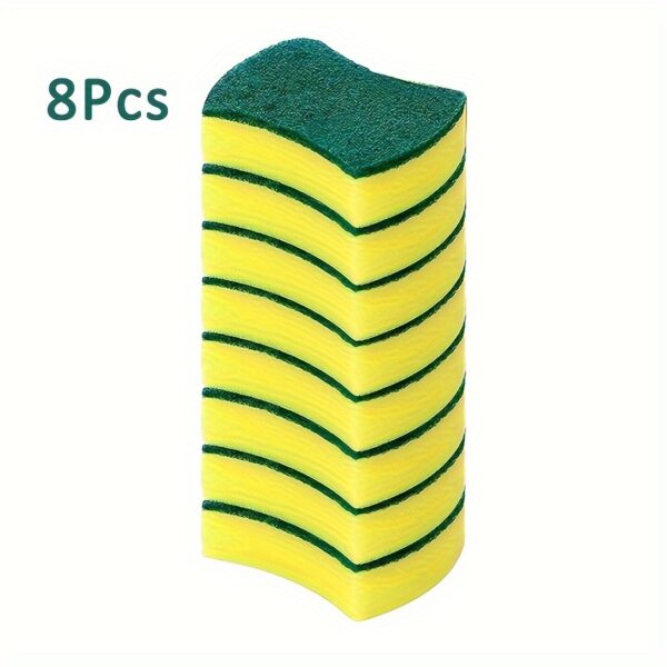 8/16/32pcs, Multifunctional Cleaning Sponge, Double-Sided Scouring Pad For Household Cleaning, Dishwashing Sponge, Premium Kitchen Sponge, Durable Non-scratch Sponge Wipe, Super Absorbent, Cleaning Supplies, Cleaning Tool - Image 4