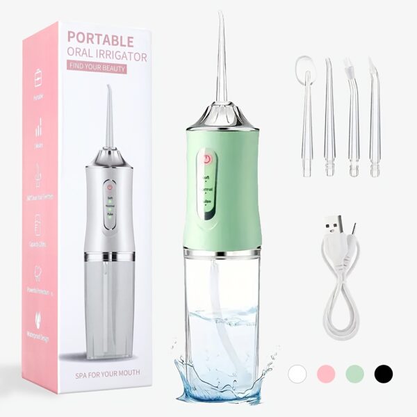 Cordless Electric Water Flosser Set with 4 Jet Tips - 360° Rotatable Nozzle, USB Charging, Lithium Battery, Ideal for Daily Teeth Care & Gum Cleaning for Men and Women, Perfect Holiday Gift, Dental Flosse - Image 8