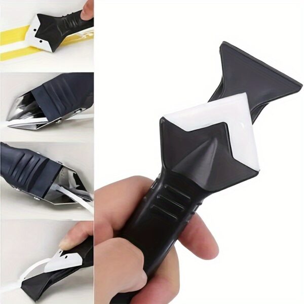 1pc Multi-Functional 5-in-1 Caulk Remover Tool Kit, Plastic Grout Scraper, Sealant Finishing & Glue Angle Scraper for Kitchen & Bathroom Renovations - Image 7