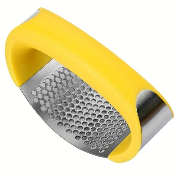 1pc, Garlic Press, Stainless Steel Garlic Press, Rocker Metal Garlic Mincer, Washable Garlic Crusher, Kitchen Garlic Chopper, Garlic Masher, Kitchen Stuff, Kitchen Gadgets Kitchen Accessories - Image 7