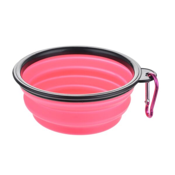 Portable Foldable Pet Bowl with Black Frame, 350ml TPR Dog Food Dish for Outdoors - Image 15