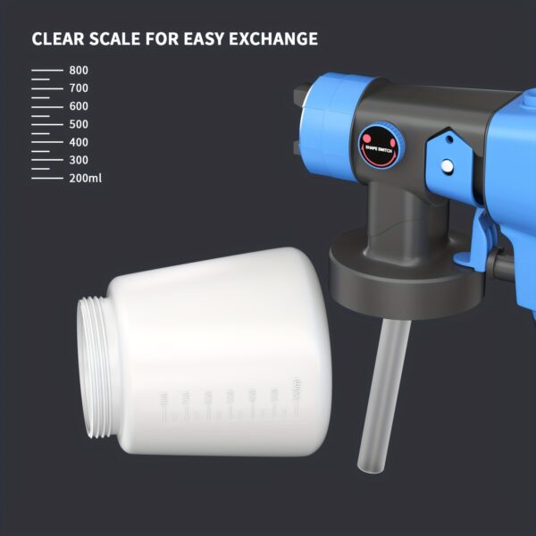 DayPlus Cordless Paint Sprayer Gun Garden Car Fence Wall Decking Ceiling Battery Charge, Spray Gun 1000ml Garden Fence Spray Gun With 1500mAh Battery, 4 Nozzles, DIY For Painting Ceiling, Wall, Garden Christmas, Halloween Decor - Image 13