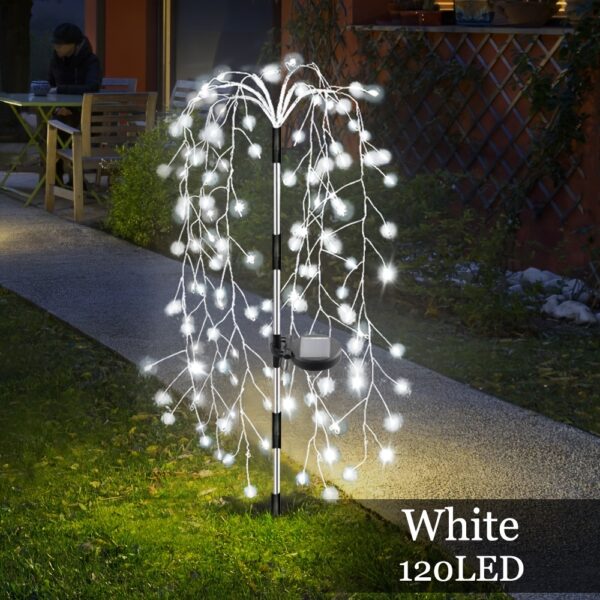 1 Solar Firecracker Willow Fireworks Light - 120/200 LED, 8 Vibrant Modes, Durable IP44, Solar Charging, Ideal for Yard, Garden, Pathway, Parties, Camping, Picnics, Christmas, Ramadan, Easter, Valentine'S Day Decor, Outdoor Lighting | Colorful Fireworks D - Image 11