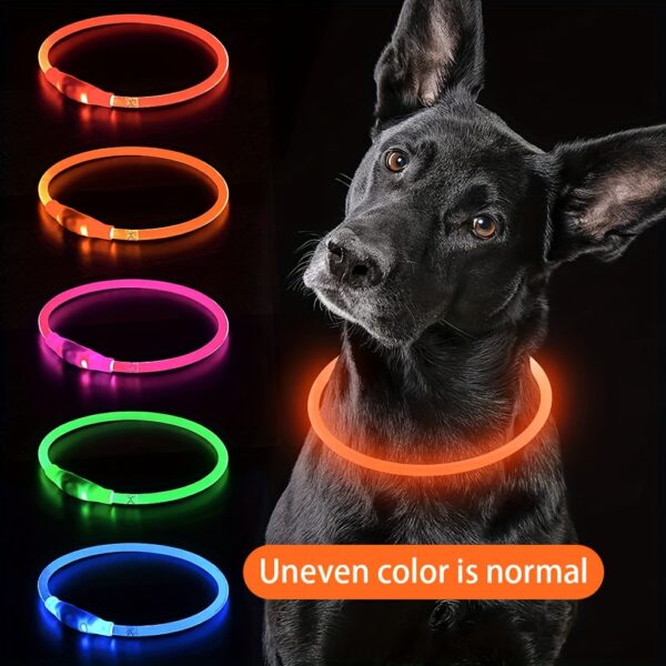 [USB Rechargeable LED Dog Collar] Pet Dog LED Light Collar Whole Luminous At Night Anti-loss USB Rechargeable Dog Collar - Image 13