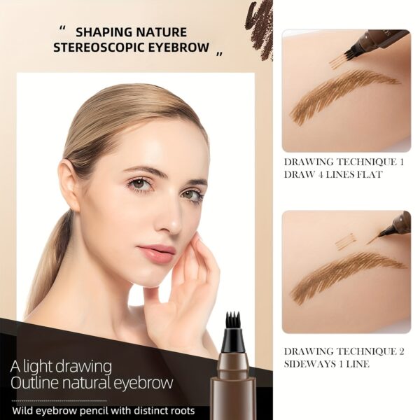 4-Tip Magic Eyebrow Pencil, Precise Fine Stroke Brow Pen For Natural-Looking Brows, Long-Lasting Formula - Image 13