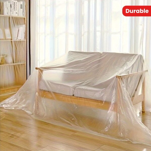 Large Durable Transparent Plastic Drop Cloth - Sofa, Storage, Outdoor Furniture, Garden, Home Renovation Dust Cover - Image 16