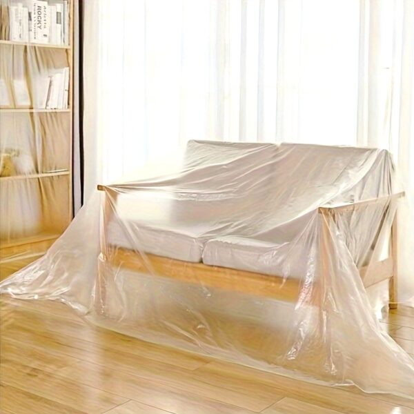 Large Durable Transparent Plastic Drop Cloth - Sofa, Storage, Outdoor Furniture, Garden, Home Renovation Dust Cover - Image 21